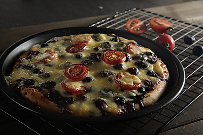 daogrs M6s搪瓷蒸烤箱：爆浆蓝莓披萨