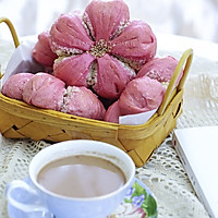 火龙果椰蓉樱花面包的做法图解16