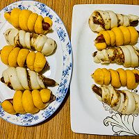 玉米南瓜香辣香肠卷的做法图解20