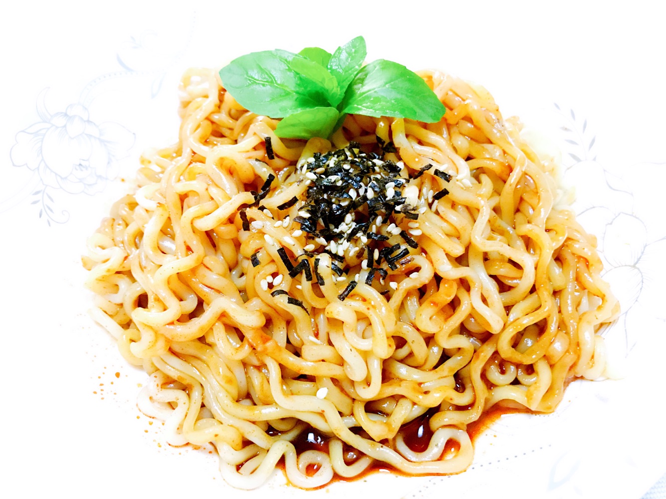 Three raised Turkey noodles