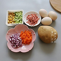 #秋天怎么吃# 早餐小食——波点蛋卷土豆泥沙拉的做法图解1