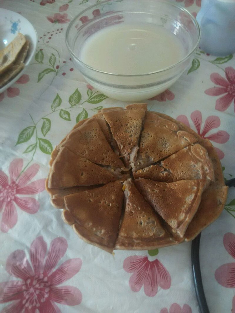 核粟饼营养早餐的做法