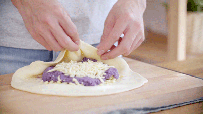 紫芋奶酪饼的做法图解11
