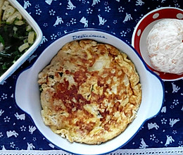 芦笋蛋饼&菌菇菠菜味噌汤&橘子的做法