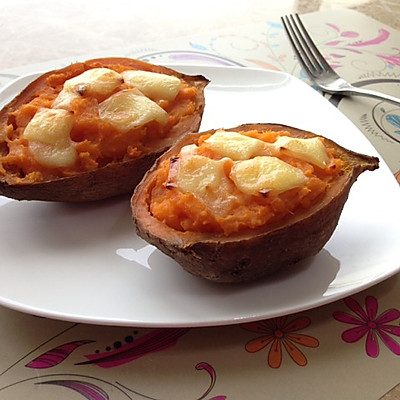 椰香芝士烤红薯——雄鷄標椰浆试用菜谱