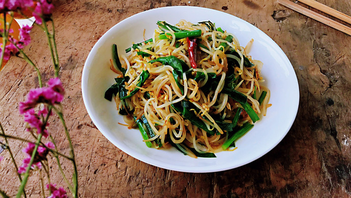 韭菜炒豆芽，瘦身美食