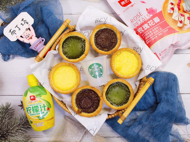 三色柠檬布丁塔的做法