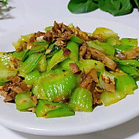 辣酱卤肉炒油菜的做法图解7
