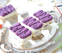 颜值爆表｜奶香紫薯糖果蛋糕的做法