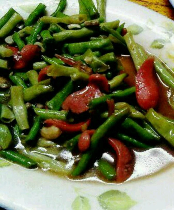 豆角炒热狗