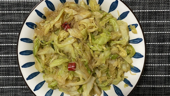 圆白菜炒粉丝