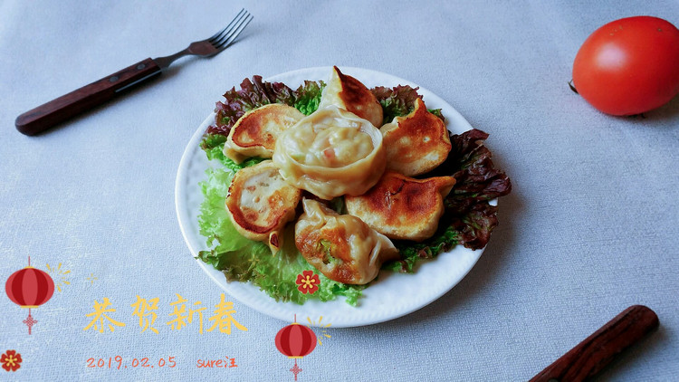 蛋柿五香粉茭饺的做法