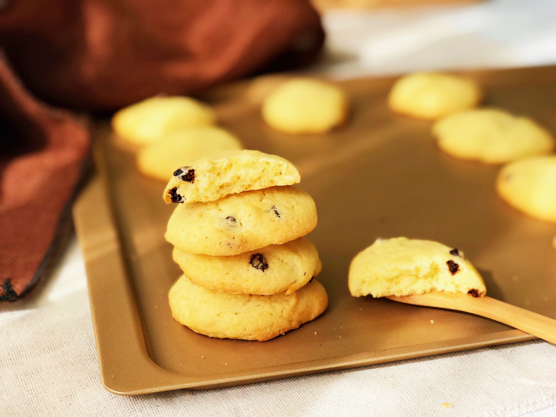 Vanilla chocolate bean biscuit