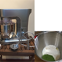 【抹茶麻薯蜜豆包】——COUSS CM-1200厨师机出品的做法图解2