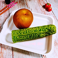 #我的养生日常-远离秋燥#苦瓜拌蜜梨的做法图解1