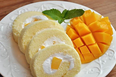 奶油芒果蛋糕卷