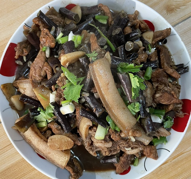 豇豆炒肉片的做法