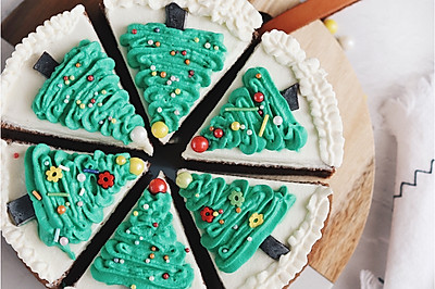 圣诞节蛋糕自制圣诞树甜品详细教程