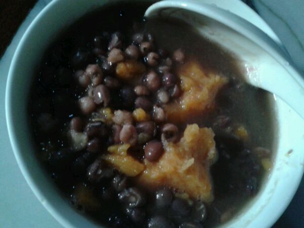 Red bean and sweet potato congee