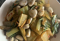 牛皮菜➕胡豆回锅的做法