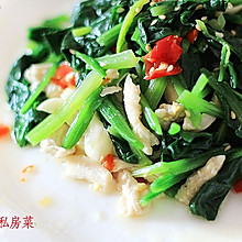 鸡丝菠菜杂拌