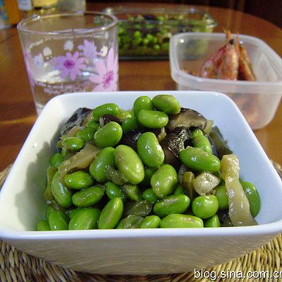 毛豆榨菜炒香菇