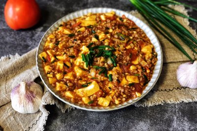 拌饭必备的番茄肉末焖豆腐