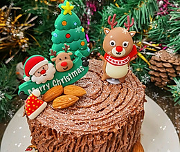 #安佳佳倍容易圣诞季#圣诞树桩蛋糕的做法