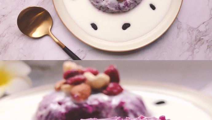 减脂早餐——紫薯酸奶蛋糕