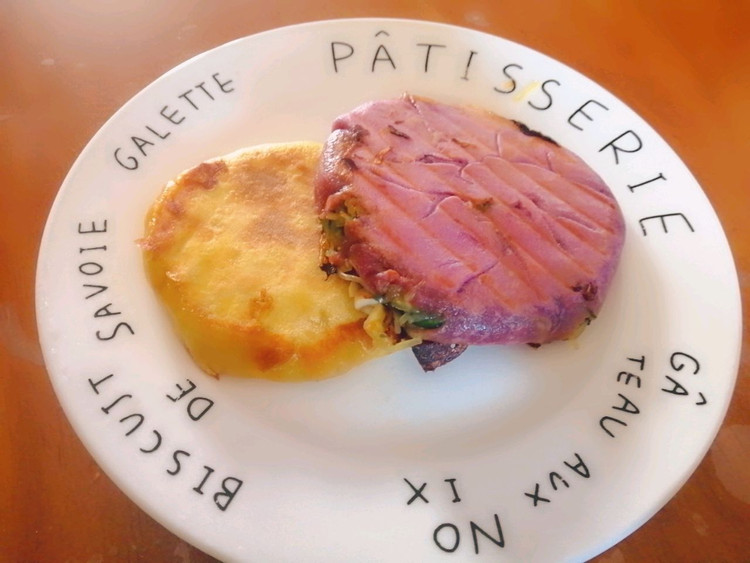 紫薯全麦全素馅饼的做法