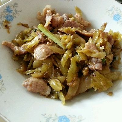 家常菜-肉丝炒咸菜