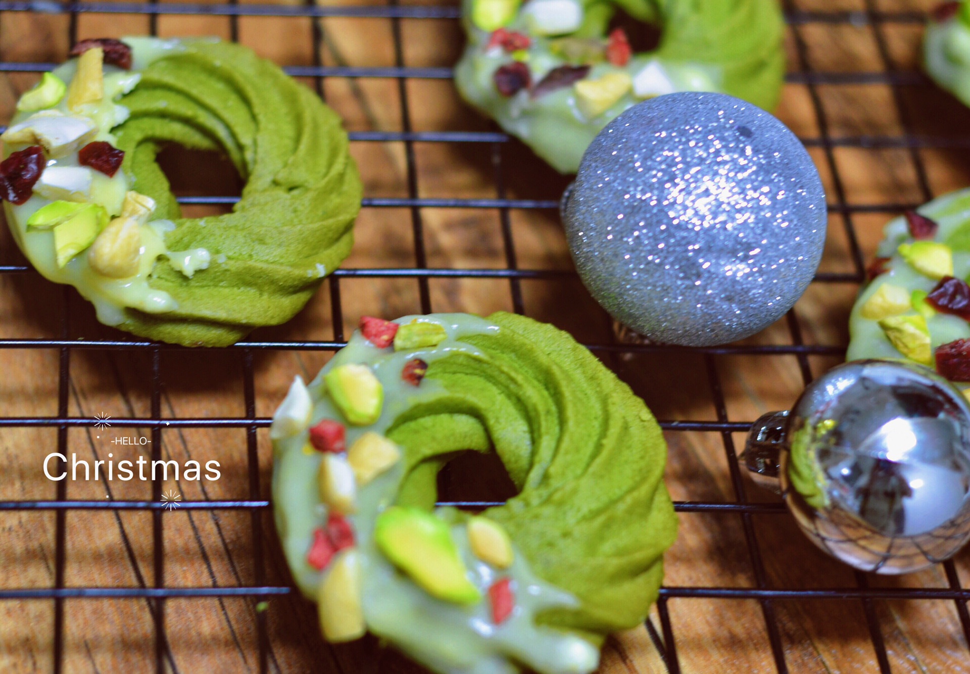 Christmas [garland Matcha cookies] biscuits