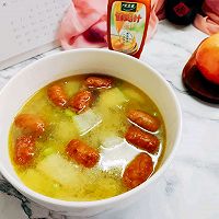 #测测你的夏日美食需求#鸡汁冬瓜毛豆汤的做法图解1