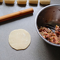 平底锅版榨菜鲜肉月饼的做法图解13