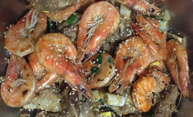 干锅排骨虾