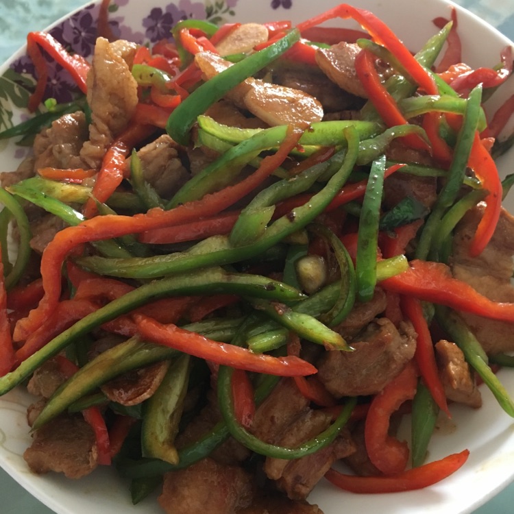 椒丝五花肉