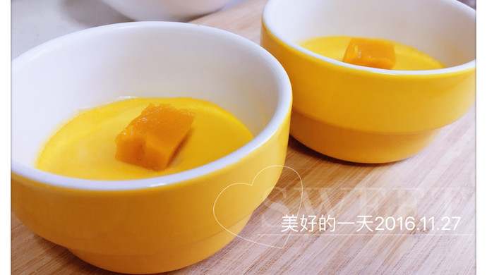 南瓜蒸鸡蛋布丁