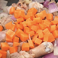 （低卡高蛋白）无水咖喱鸡腿饭的做法图解3