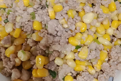 玉米炒肉沫