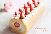 草莓奶油蛋糕卷-如此小清新的做法