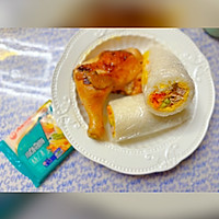 #奶香四溢 暖锅佳味#鸡腿肉松饭团的做法图解9