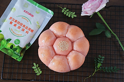 粉粉嫩嫩超柔软的花朵面包