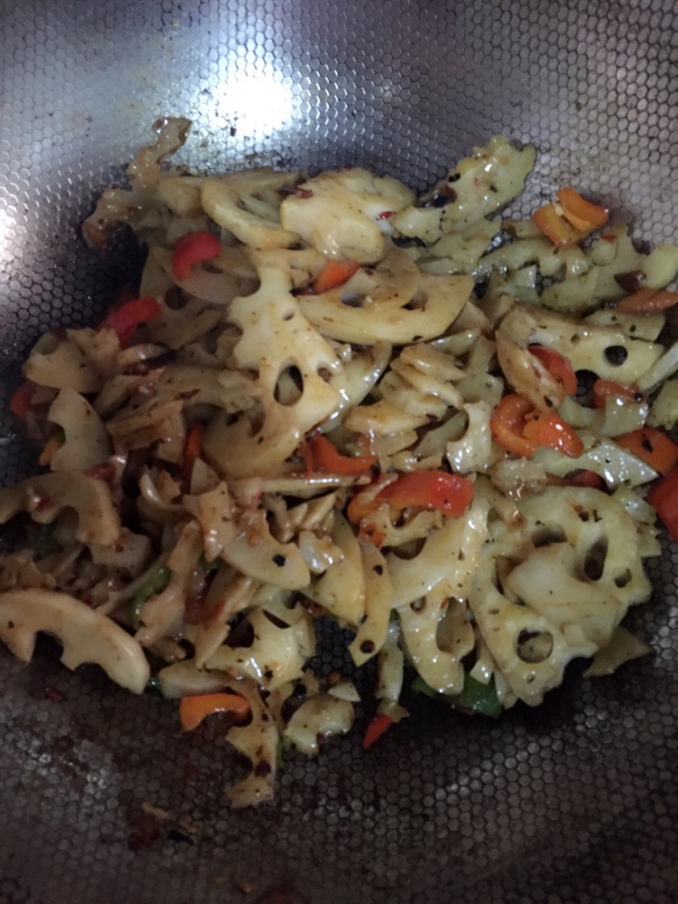 郫县豆瓣酱炒藕片的做法图解7