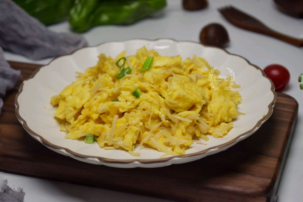 金针菇炒鸡蛋,金针菇炒鸡蛋的家常做法 - 美食杰金针菇炒鸡蛋做法大全