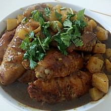 咖喱鸡翅土豆饭