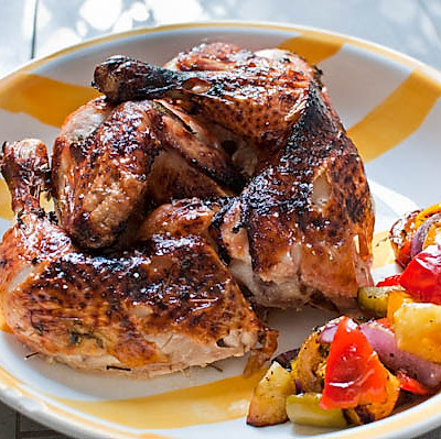 Lemon syrup roast chicken