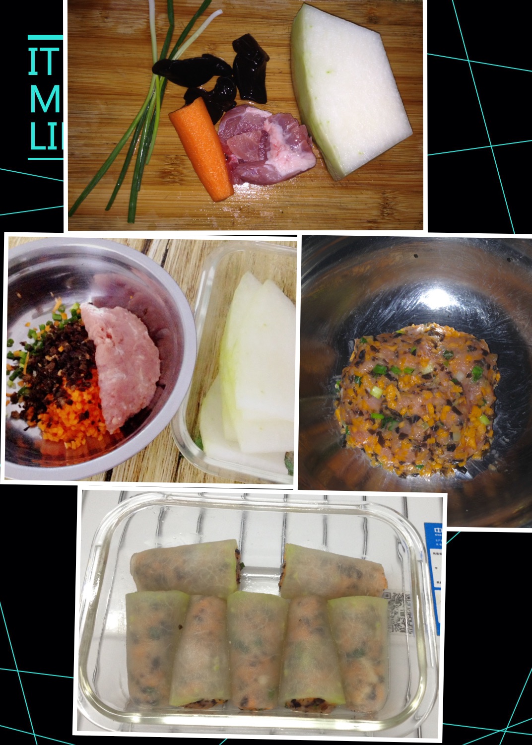 宝宝餐之清蒸冬瓜卷的做法图解1