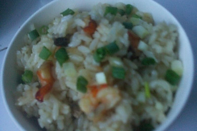 虾豆焖饭