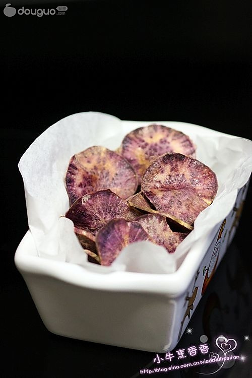 微波炉紫薯片的做法