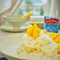 香的想用手抓着吃的#芒果椰汁糯米饭#年夜饭甜品的做法图解10
